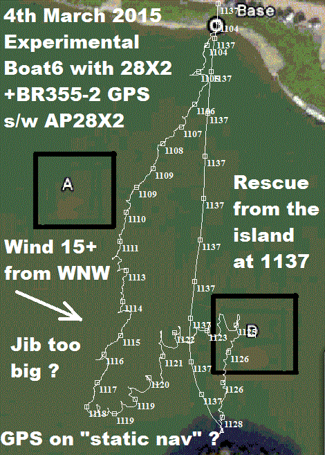 GPS plot on 4 March 2015
