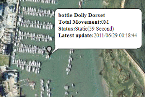 tracking bottles on the Hamble