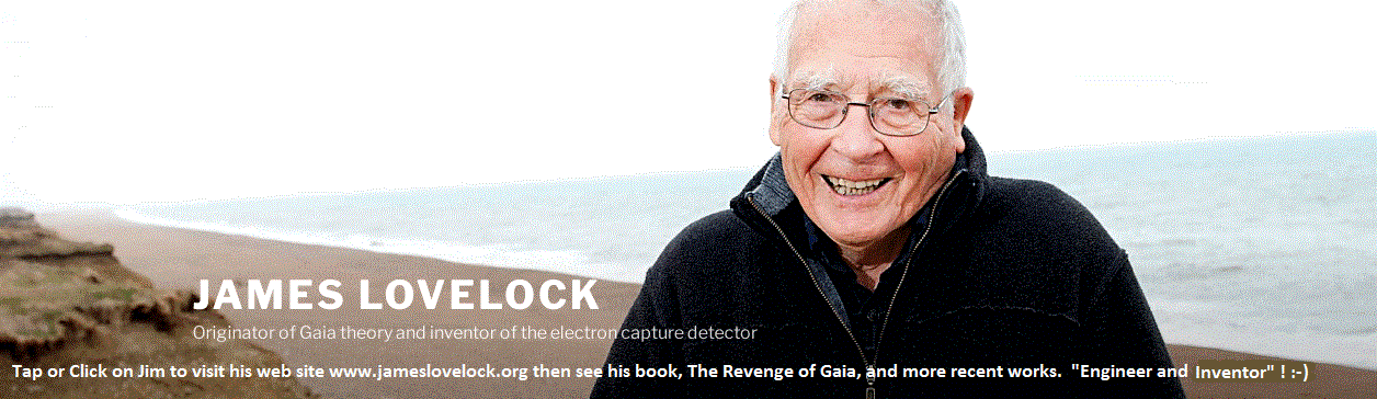 James Lovelock on Chesil Beach and his website jameslovelock.org