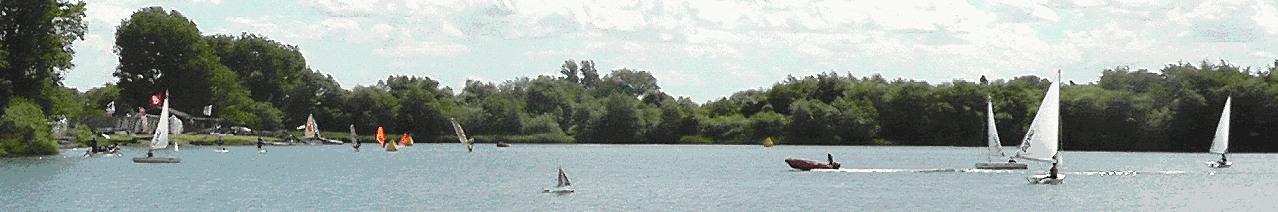 Snoopy with many friends on Bray Lake