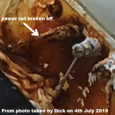 broken RHS power rail on Snoopy Sloop 11