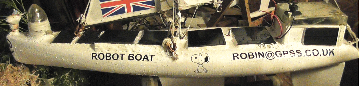 Snoopy Sloop 11 after solar panels glued and some text added