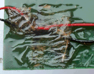 sealing solar panel with fastglass and varnish