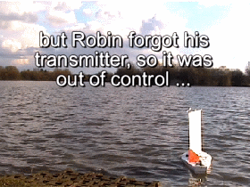 Robot boat on Bray Lake