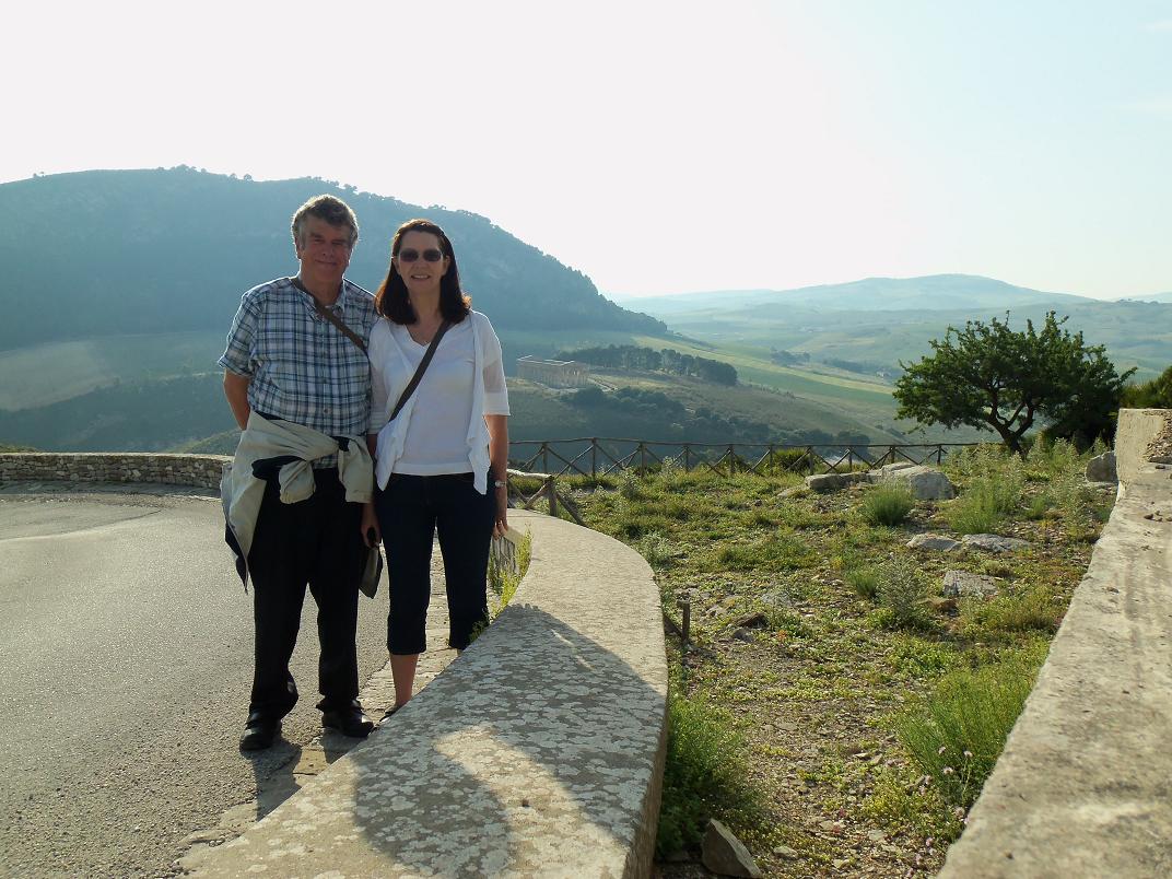 Segesta and the greek temple - near June's arm