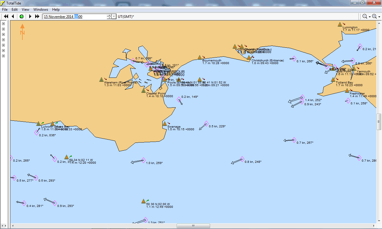 tidal current on Saturday 15th November 2014