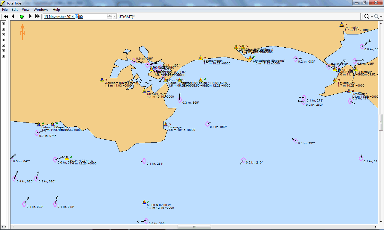 tidal current on Saturday 15th November 2014