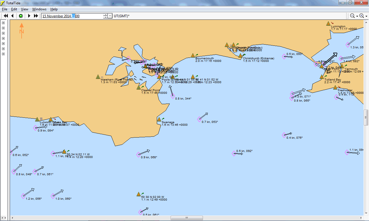 tidal current on Saturday 15th November 2014