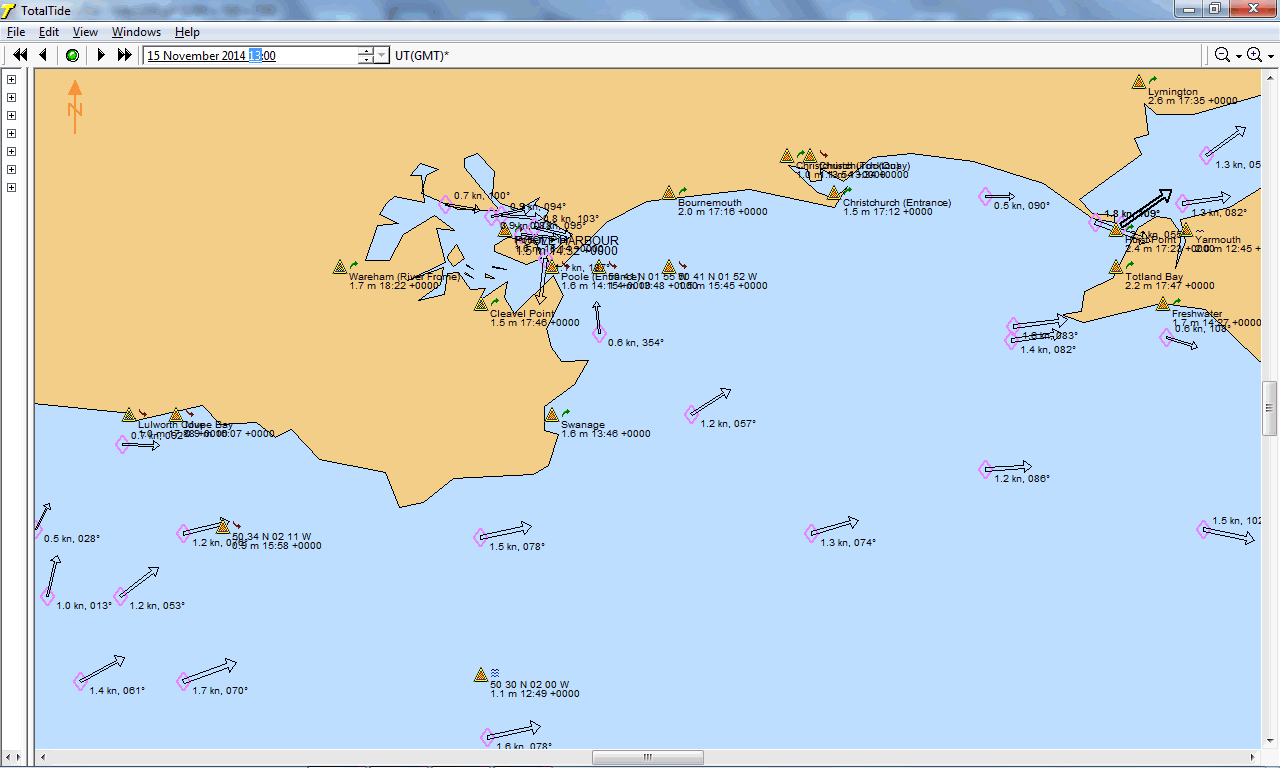 tidal current on Saturday 15th November 2014