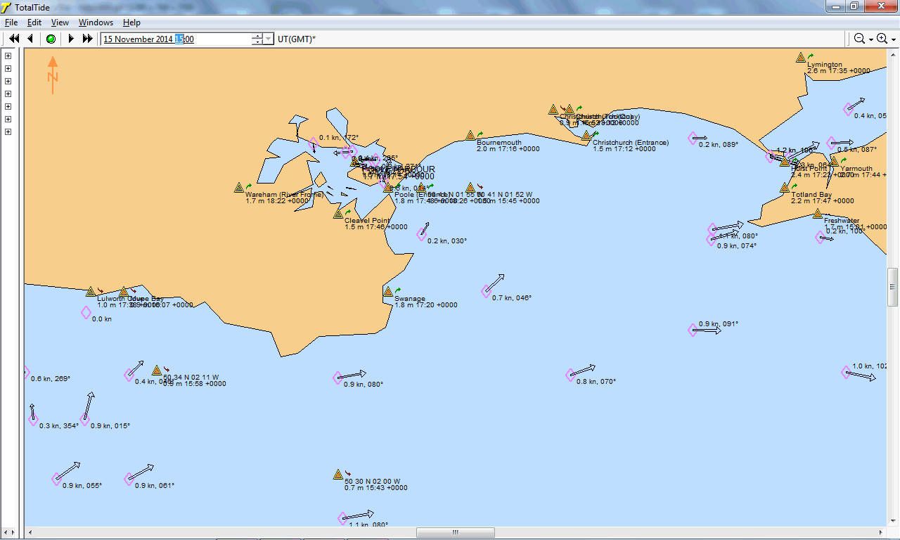 tidal current on Saturday 15th November 2014