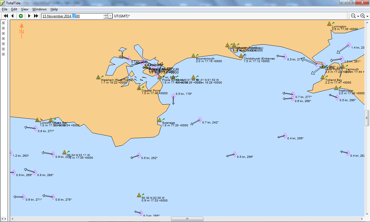 tidal current on Saturday 15th November 2014