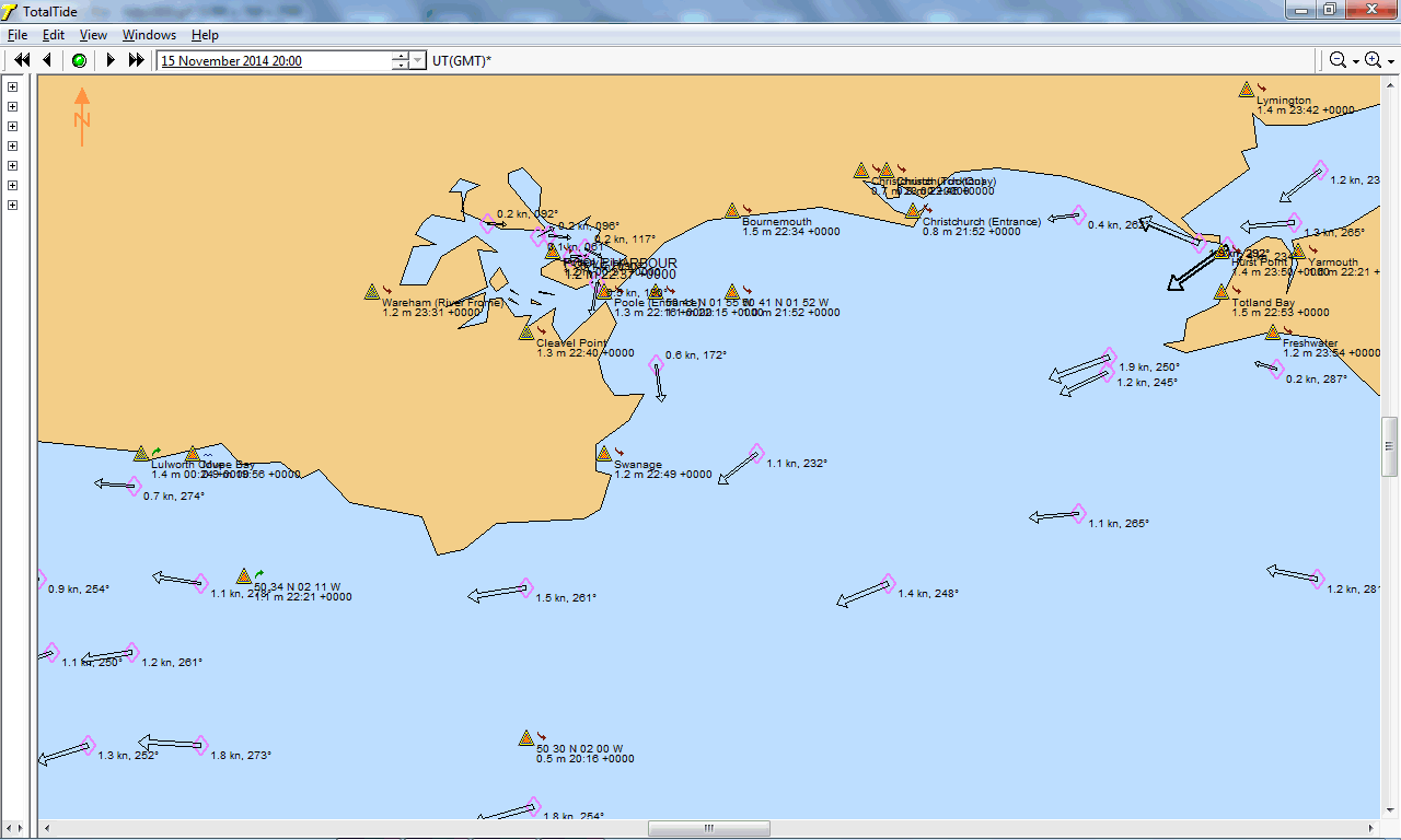 tidal current on Saturday 15th November 2014