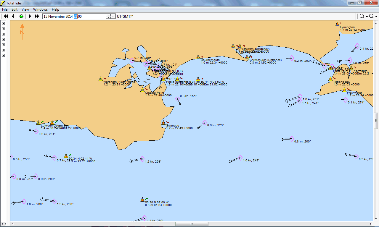 tidal current on Saturday 15th November 2014