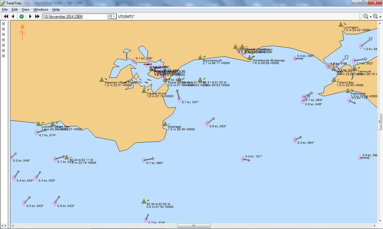 tidal current on Saturday 15th November 2014