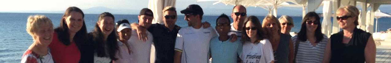 June and Samantha on their Greek Tennis Holiday